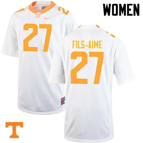 Women #27 Carlin Fils-Aime Tennessee Volunteers College Football Jerseys-White